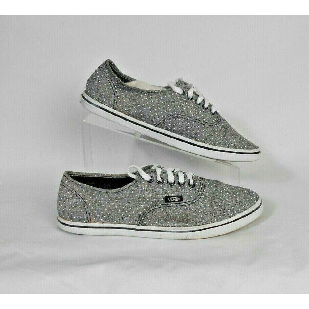 Vans Off the Wall Sneaker Size 8.5 Gray/White Polka Dot